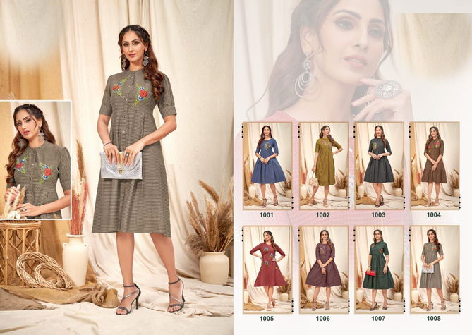 Beauty Queen Saira Fancy Rayon Ethnic Wear Anarkali Kurti Collection